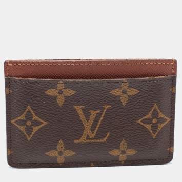 Pre Owned Louis Vuitton Armagnac Monogram Canvas Card Holder