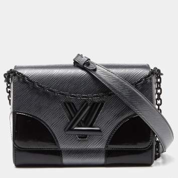 Pre Owned Louis Vuitton Anthracite Nacre/Black Epi Leather Twist MM Bag