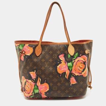Pre Owned Louis Vuitton Monogram Canvas Limited Edition Stephen Sprouse Roses Neverfull MM Bag
