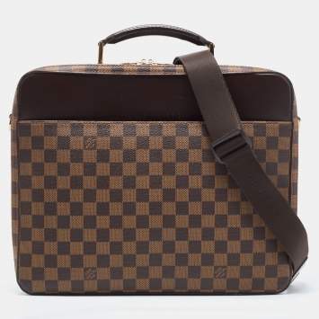 Pre Owned Louis Vuitton Damier Ebene Canvas Porte Ordinateur Sabana Laptop Bag