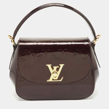 Pre Owned Louis Vuitton Amarante Monogram Vernis Pasadena Bag