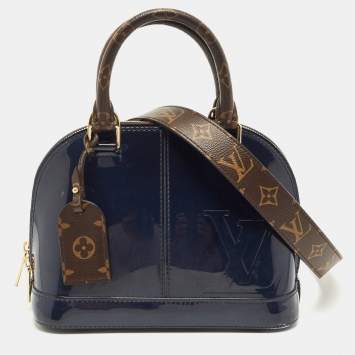 Pre Owned Louis Vuitton Grand Bleu Vernis Lisse Alma BB Bag