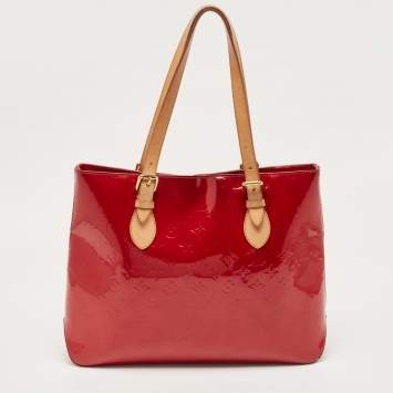 Pre Owned Louis Vuitton Pomme D’amour Monogram Vernis Brentwood Bag