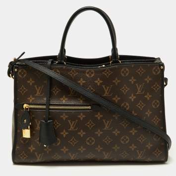 Pre Owned Louis Vuitton Black Monogram Canvas Popincourt MM Bag