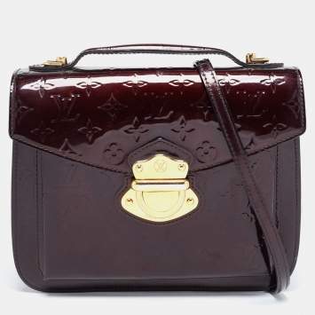 Pre Owned Louis Vuitton Amarante Monogram Vernis Mirada Bag