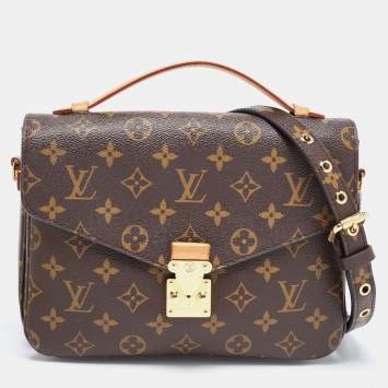 Pre Owned Louis Vuitton Monogram Canvas Pochette Metis Bag