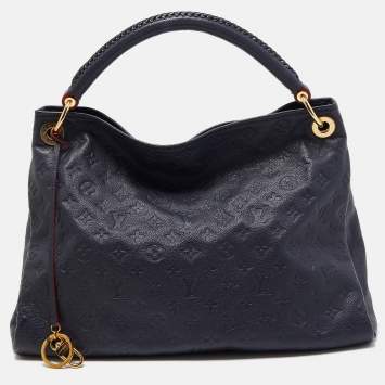 Pre Owned Louis Vuitton Dark Blue Monogram Empreinte Leather Artsy MM Bag