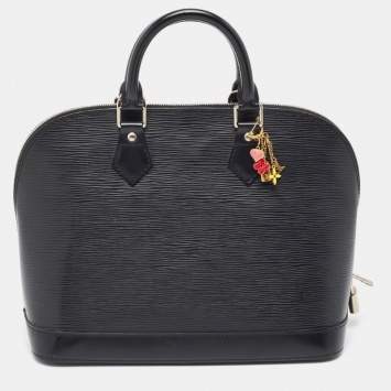 Pre Owned Louis Vuitton Black Epi Leather Alma PM Bag