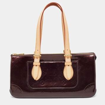 Pre Owned Louis Vuitton Amarante Monogram Vernis Rosewood Avenue Bag