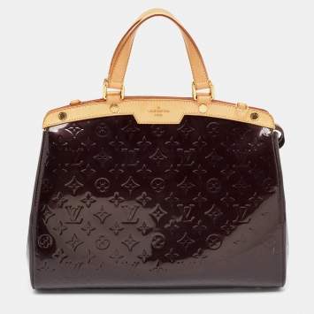 Pre Owned Louis Vuitton Amarante Monogram Vernis Brea GM Bag