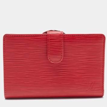 Pre Owned Louis Vuitton Red Epi Leather French Purse Wallet