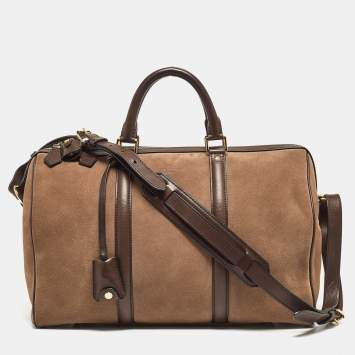 Pre Owned Louis Vuitton Brown Suede Sofia Coppola MM Bag