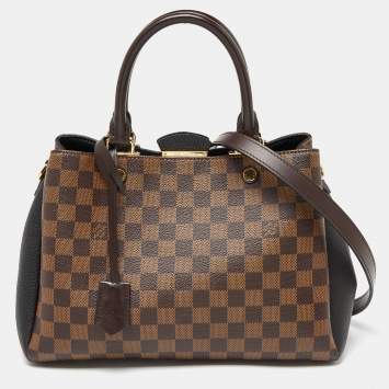 Pre Owned Louis Vuitton Black Damier Ebene Canvas Brittany Bag