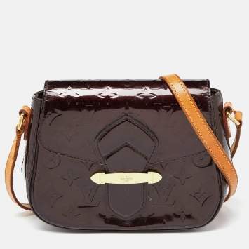 Pre Owned Louis Vuitton Amarante Monogram Vernis Bellflower PM Bag