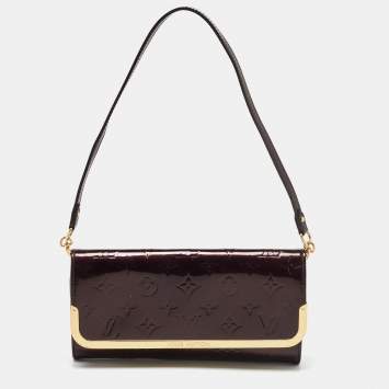 Pre Owned Louis Vuitton Amarante Monogram Vernis Rossmore MM Bag