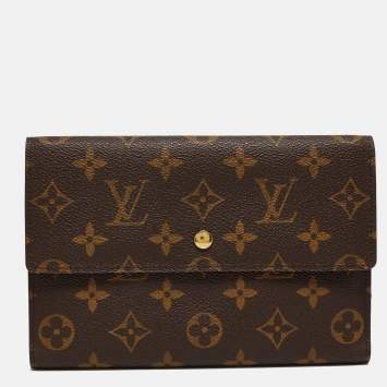 Pre Owned Louis Vuitton Monogram Canvas Passport Trifold Organizer 