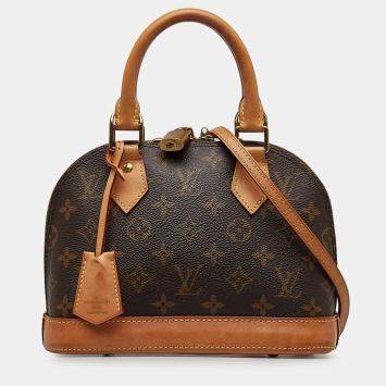 Pre Owned Louis Vuitton Brown Monogram Alma BB