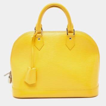 Pre Owned Louis Vuitton Tassil Yellow Epi Leather Alma PM