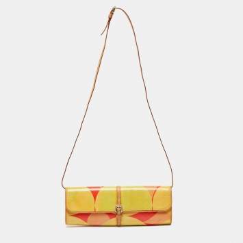 Pre Owned Louis Vuitton Multicolor Monogram Vernis Fleurs Pochette Bag