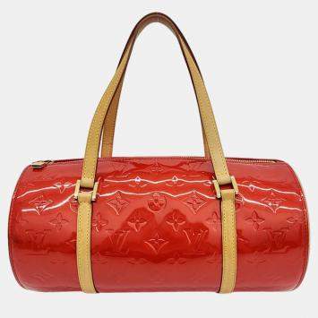 Pre Owned Louis Vuitton Red Monogram Vernis Bedford Bag
