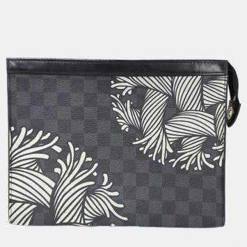 Pre Owned Louis Vuitton Graphite Pochette Voyage MM