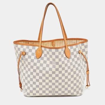 Pre Owned Louis Vuitton Damier Azur Canvas Neverfull MM Bag