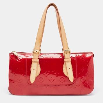 Pre Owned Louis Vuitton Pomme D’amour Monogram Vernis Rosewood Avenue Bag