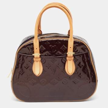 Pre Owned Louis Vuitton Amarante Monogram Vernis Summit Drive Bag