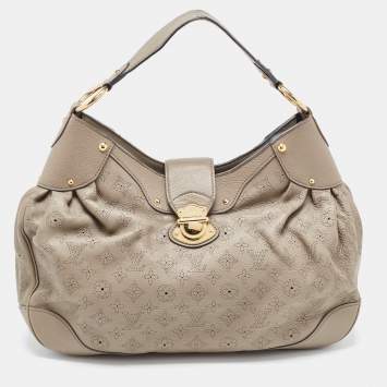 Pre Owned Louis Vuitton Grey Monogram Mahina Leather Solar PM Bag