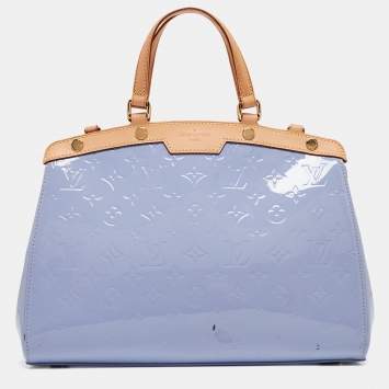 Pre Owned Louis Vuitton Lilac Monogram Vernis Brea MM Bag