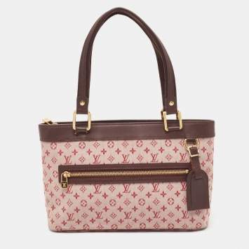 Pre Owned Louis Vuitton Pink Monogram Mini Lin Lucille PM TST Bag