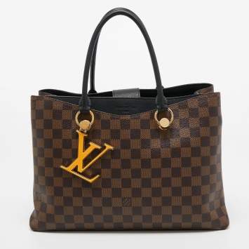 Pre Owned Louis Vuitton Black Damier Ebene Canvas LV Riverside Bag