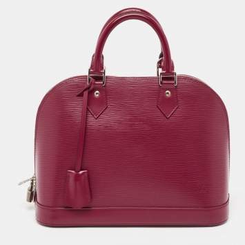 Pre Owned Louis Vuitton Fuchsia Epi Leather Alma PM Bag