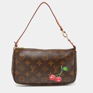 Pre Owned Louis Vuitton Monogram Canvas Cerises Print Accessories Pochette Bag