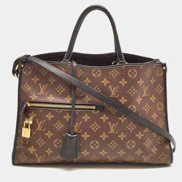 Pre Owned Louis Vuitton Black Monogram Canvas Popincourt MM Bag