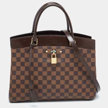 Pre Owned Louis Vuitton Damier Ebene Canvas Rivoli MM Bag