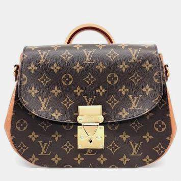 Pre Owned Louis Vuitton Monogram Canvas Leather Brown Eden MM