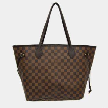 Pre Owned Louis Vuitton Brown Damier Ebene Canvas Neverfull MM Tote Bag