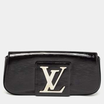 Pre Owned Louis Vuitton Black Electric Epi Leather Sobe Clutch