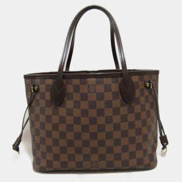 Pre Owned Louis Vuitton Brown Damier Ebene Canvas Neverfull PM Tote Bag