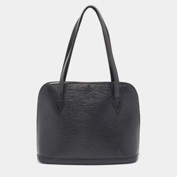 Pre Owned Louis Vuitton Black Epi Leather Lussac Bag