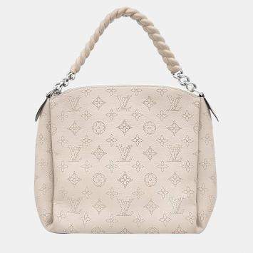 Pre Owned Louis Vuitton Beige Mahina Leather Babylon BB Bag