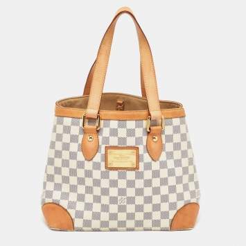 Pre Owned Louis Vuitton Damier Azur Canvas Hampstead PM Bag