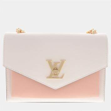 Pre Owned Louis Vuitton White/Pink MyLockMe Chain Bag