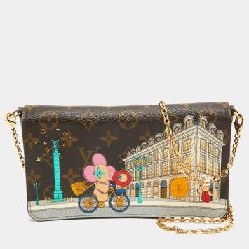 Pre Owned Louis Vuitton Monogram Canvas Limited Edition Vivienne Felicie Pochette Bag