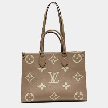 Pre Owned Louis Vuitton Bicolor Monogram Empriente Leather Giant Onthego MM Bag