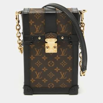 Pre Owned Louis Vuitton Monogram Canvas and Leather Vertical Trunk Pochette