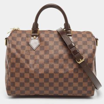 Pre Owned Louis Vuitton Damier Ebene Canvas Speedy 30 Bandoulière 