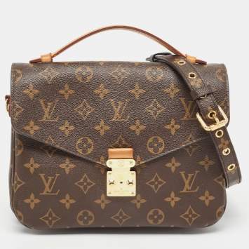 Pre Owned Louis Vuitton Monogram Canvas Pochette Metis Bag
