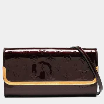 Pre Owned Louis Vuitton Amarante Monogram Vernis Rossmore MM Bag